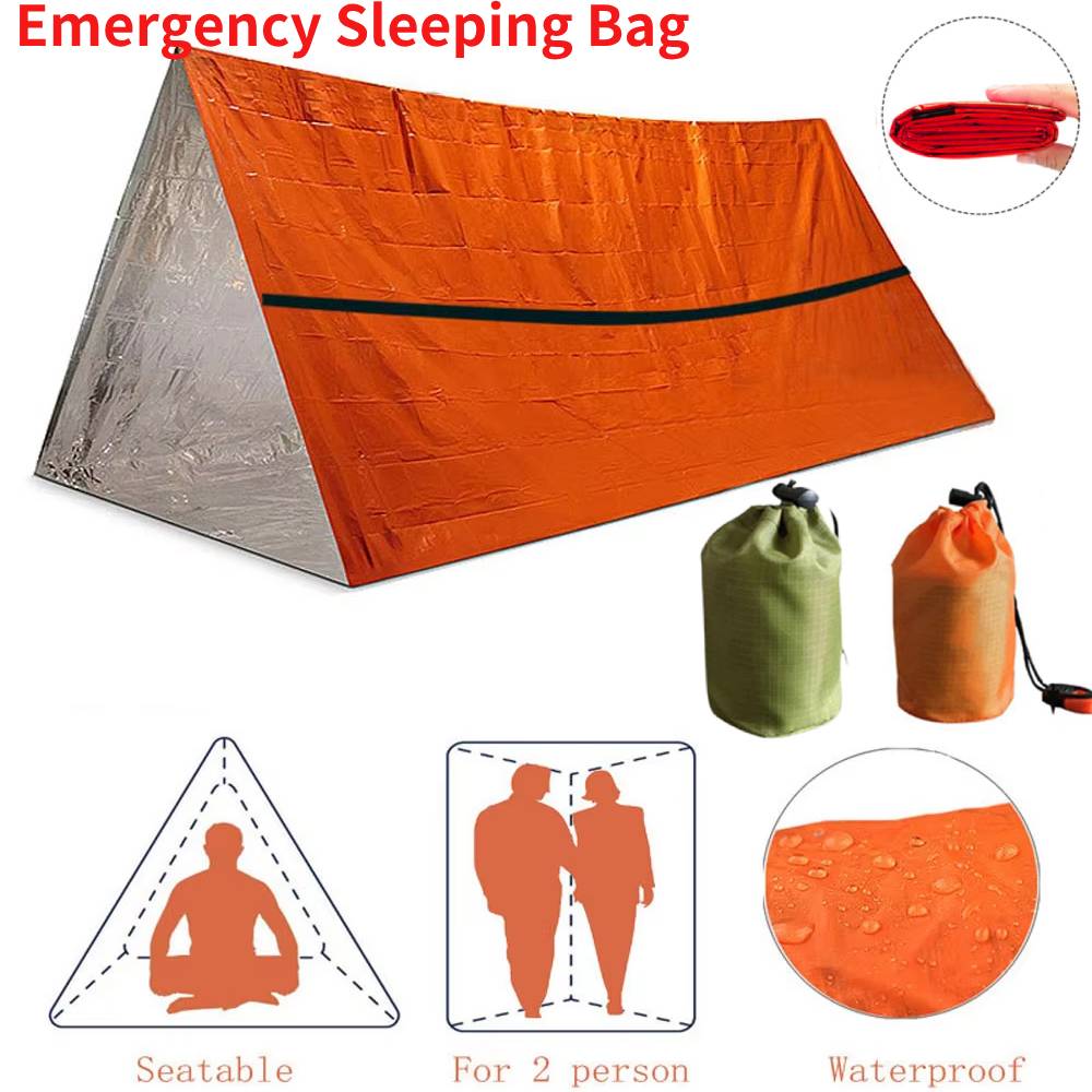 Emergency Mylar Tent - Saco de dormir portátil impermeable para