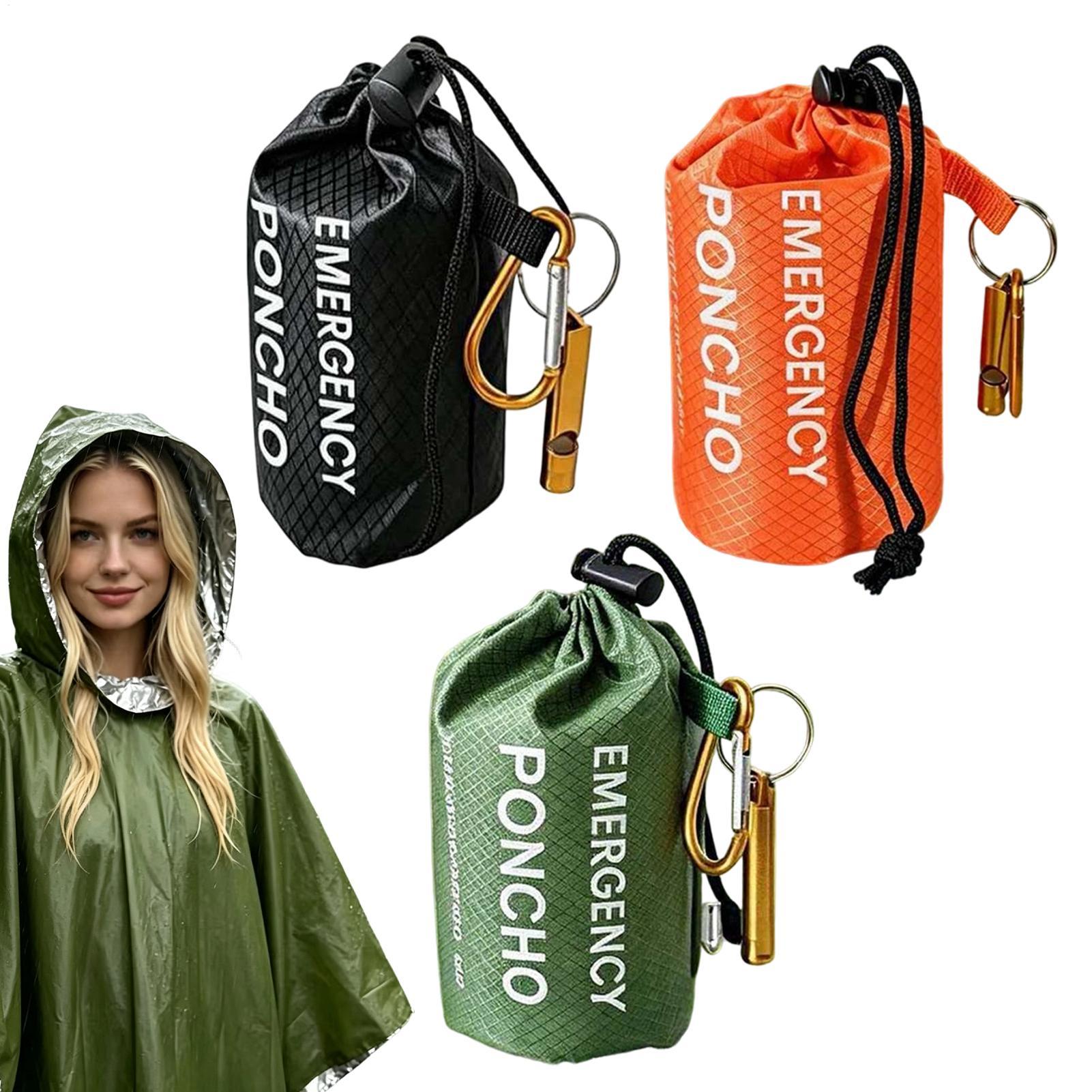 3 piezas: poncho impermeable d - Emergency Poncho Rain reseña y precio
